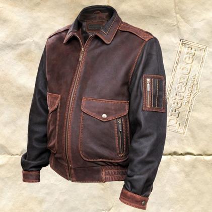 Кожаная куртка Pretender TopGun Slim